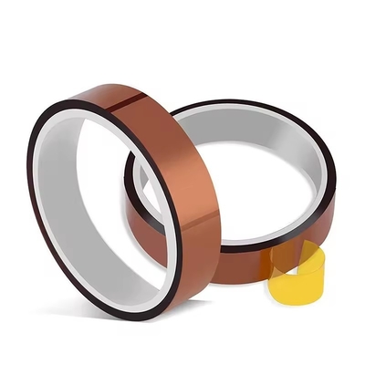 Купить 2.2N/25mm Силиконовая клеящая полиамидная лента из янтаря для температурных применений онлайн изготовление