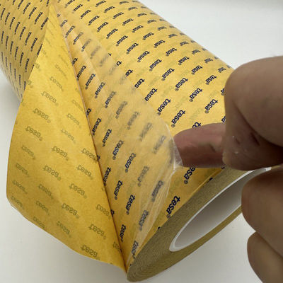 TESA 68594 Прозрачная пленка из высокой вязкости, устойчивая к влаге, с двусторонними клейкими пленками из ПЭТ для резки